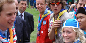 Prinz William zu Besuch am Jamboree